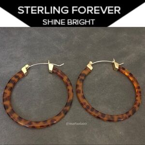 Sterling Forever 50mm Acetate Hoop Earrings